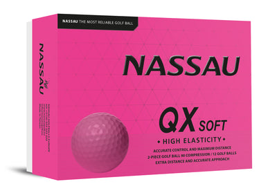 Nassau QX Soft - balles de golf personnalisées - Rose
