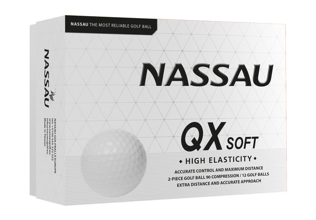 Nassau QX Soft - golfballen bedrukken - Wit