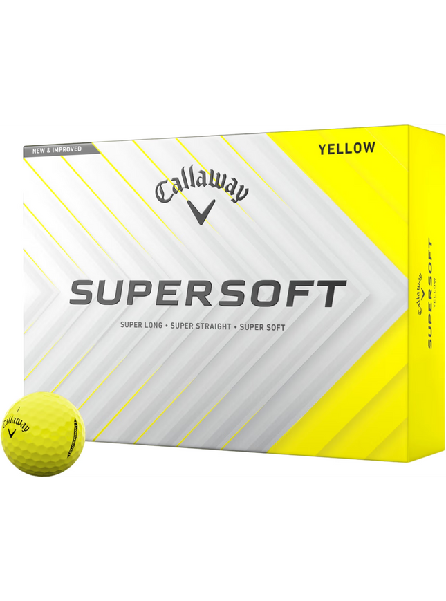 Callaway Supersoft - golfballen onbedrukt - Geel