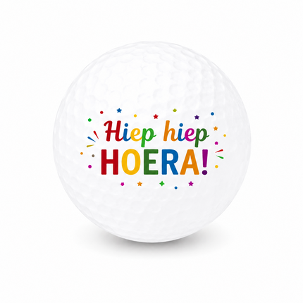 Hiep Hiep Hoera! golfbal - Wilson Smart Core - Meerkleurig tekst