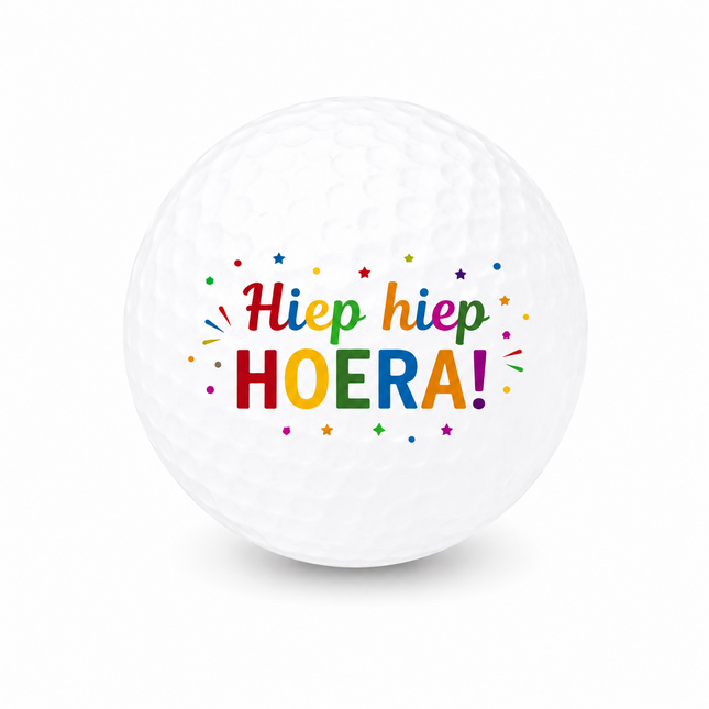 Hiep Hiep Hoera! golfbal - Wilson Smart Core - Meerkleurig tekst