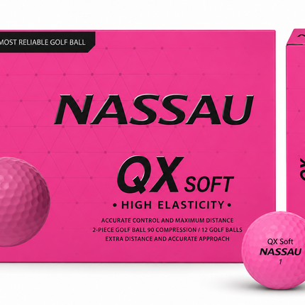 Nassau QX Soft - balles de golf vierges - Orange