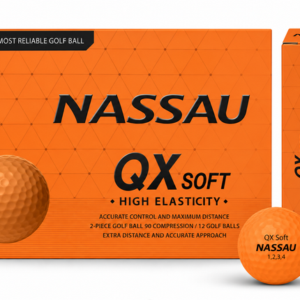 Nassau QX Soft - golfballen onbedrukt - Oranje