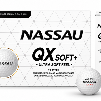 Nassau QX Soft - golfballen onbedrukt - Wit