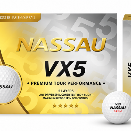 Nassau VX5 - golfballen onbedrukt