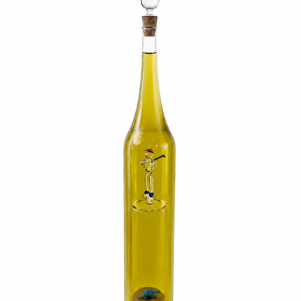 Glazen Olijfolie Fles met Golfdecoratie - Bedrukt