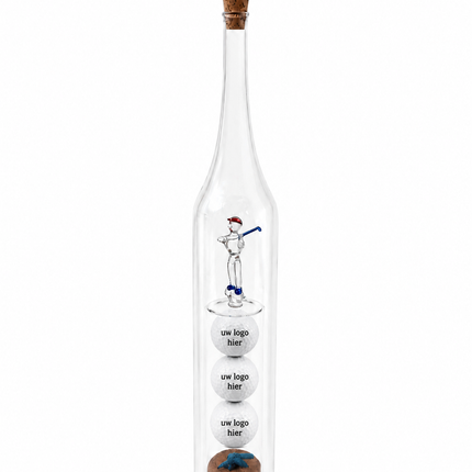 Glazen Olijfolie Fles met Golfdecoratie - Bedrukt