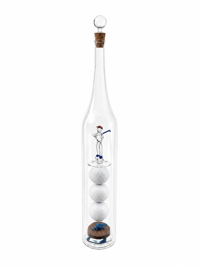 Glazen Olijfolie Fles met Golfdecoratie - Onbedrukt