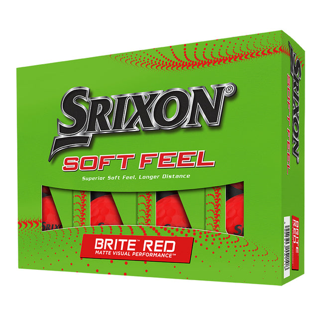 Srixon Soft Feel Brite - golfballen bedrukken - Rood