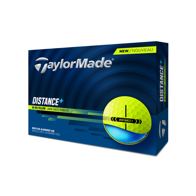 TaylorMade Distance+ - golfballen bedrukken - Geel