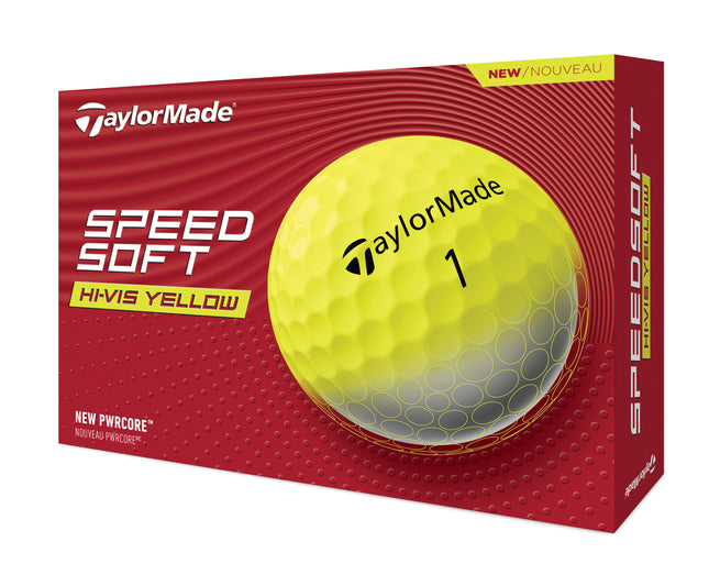 TaylorMade SpeedSoft Hi-Vis - golfballen onbedrukt - Geel