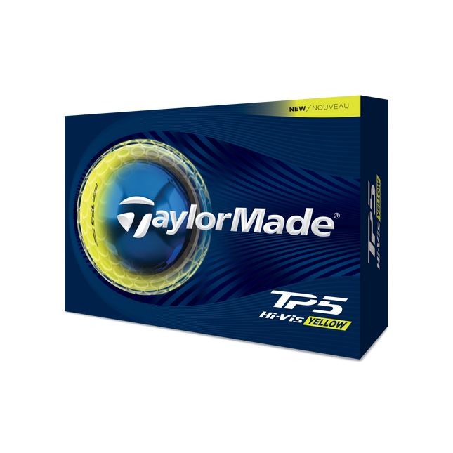 TaylorMade TP5 Hi-Vis - golfballen onbedrukt - Geel