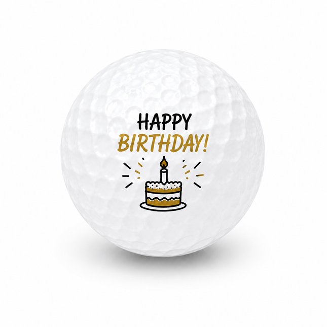 Verjaardag golfbal - Wilson Smart Core - Zwart en Goud