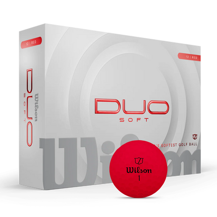 Wilson Duo Soft - golfballen onbedrukt - Rood