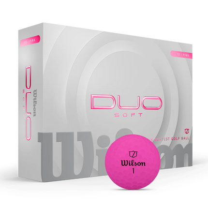Wilson Duo Soft - golfballen onbedrukt - Roze