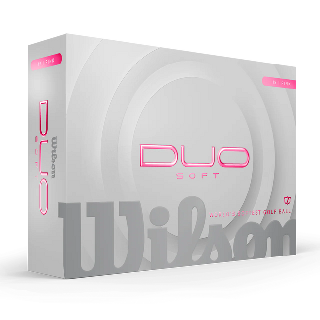 Wilson Duo Soft - golfballen onbedrukt - Roze